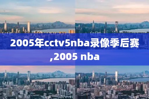 2005年cctv5nba录像季后赛,2005 nba