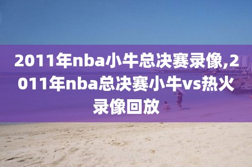 2011年nba小牛总决赛录像,2011年nba总决赛小牛vs热火录像回放