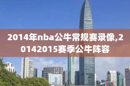 2014年nba公牛常规赛录像,20142015赛季公牛阵容