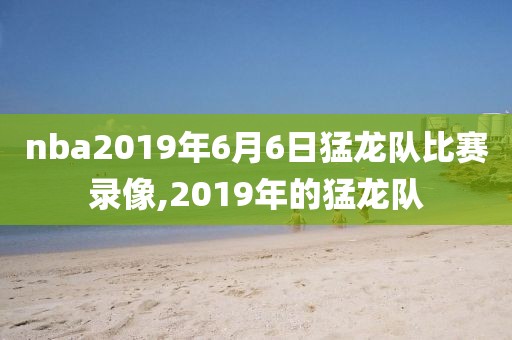 nba2019年6月6日猛龙队比赛录像,2019年的猛龙队